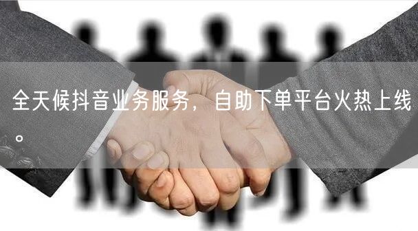 全天候抖音业务服务，自助下单平台火热上线。