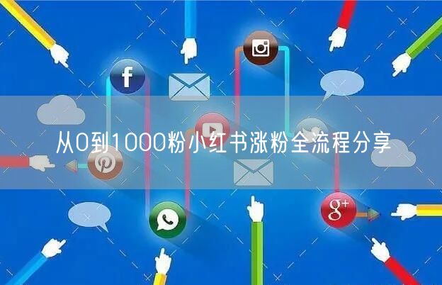 从0到1000粉小红书涨粉全流程分享