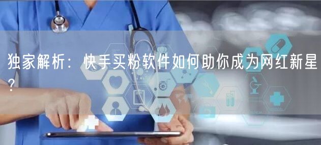 独家解析:快手买粉软件如何助你成为网红新星?