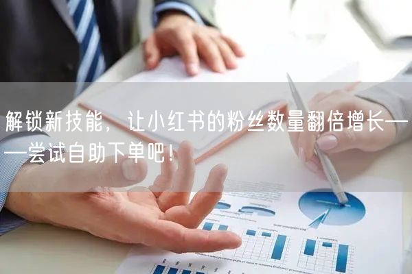 解锁新技能,让小红书的粉丝数量翻倍增长——尝试自助下单吧!